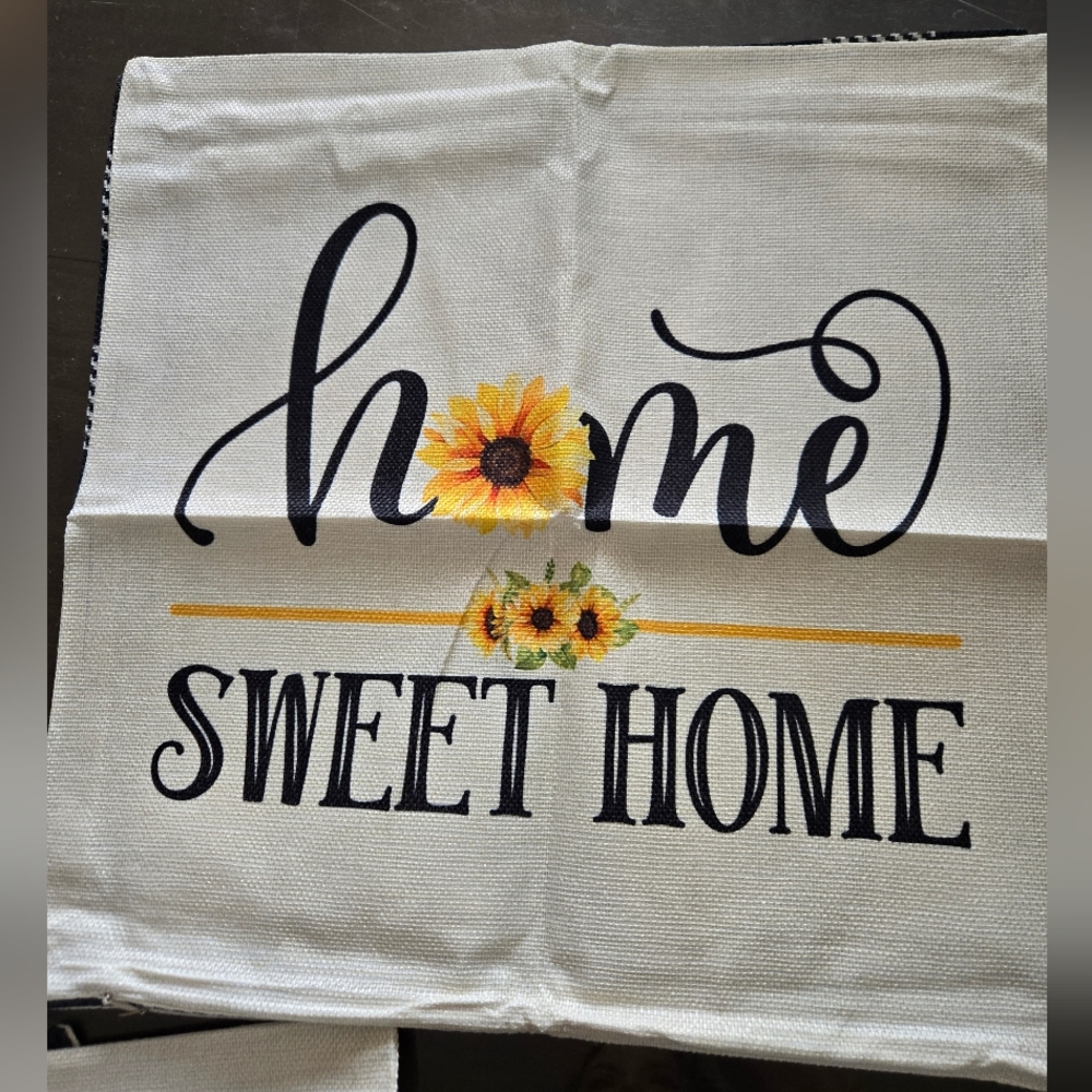 Decorative Sunflower Pillow Cover 18x18 Set of 4, - Picture 4 of 5